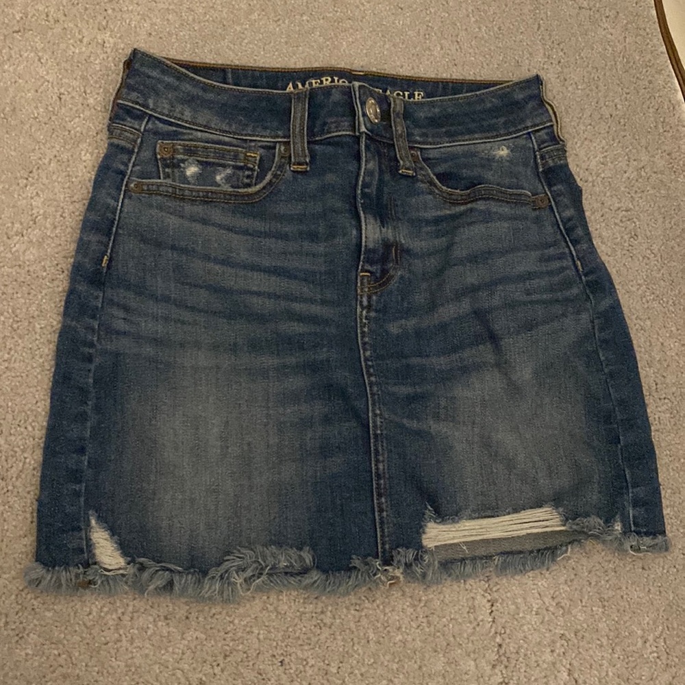 American eagle jean skirt